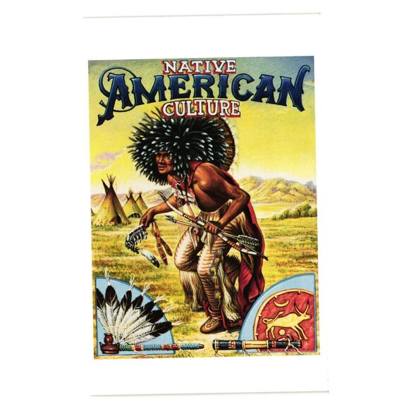 Native American Culture Illustrated Postcard 1993 USPS 19 Cent Commemorative - Picture 1 of 2
